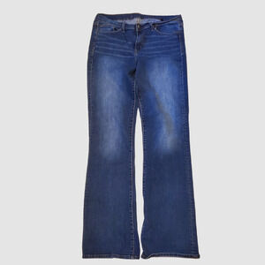 Calvin Klein Womens Jeans 30x31 Size 10 Tall Bootcut Dark Wash Stretch‎